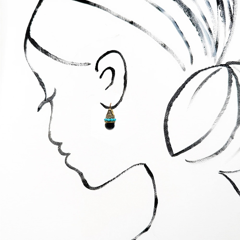 Zara Resin Drop Pavé Earrings - Picture 4 of 4